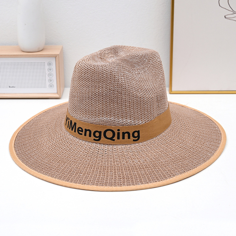 Summer New Style Men's Trendy Summer Straw Hat for Middle-Aged and Elderly, Breathable Lettered Straw Bucket Hat for Dad and Seniors Summer New Style Men's Trendy Summer Straw Hat for Middle-Aged and Elderly, Breathable Lettered Straw Bucket Hat for Dad and Seniors
