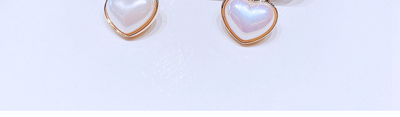 fashion earrings simple heartshaped pearl copper earringspicture2