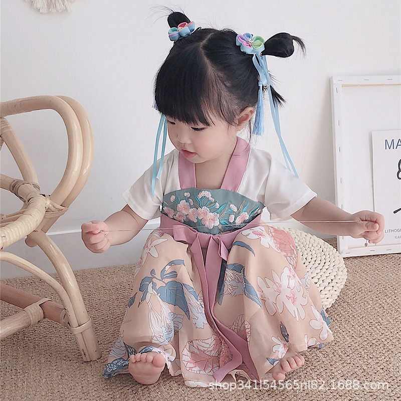 Women's Baby Hanfu Dress Women's Children's Clothing Summer 3 a 2-year-old Girl Antique Baby Children's Fairy Dress Children