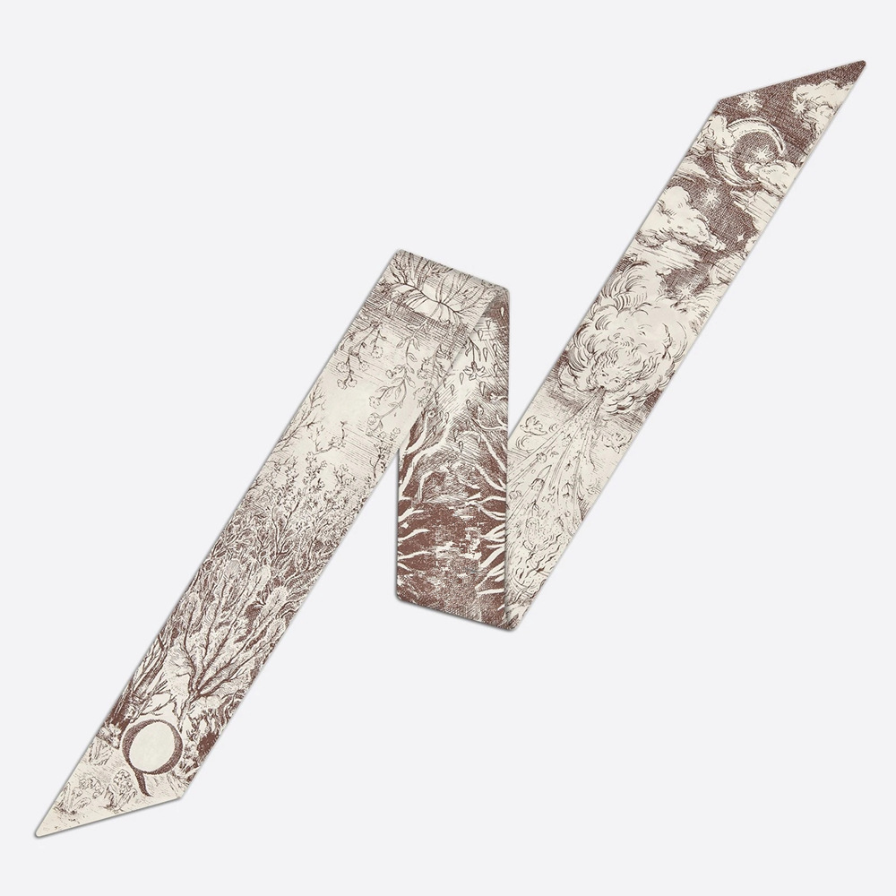 20g Weight Silk Scarf Classification Daily Occasion Silk Material Letter Pattern All Seasons Season Women'S Gender Printing Design Fashion Style Women's Fashion Letter Silk Printing Silk Scarves 21