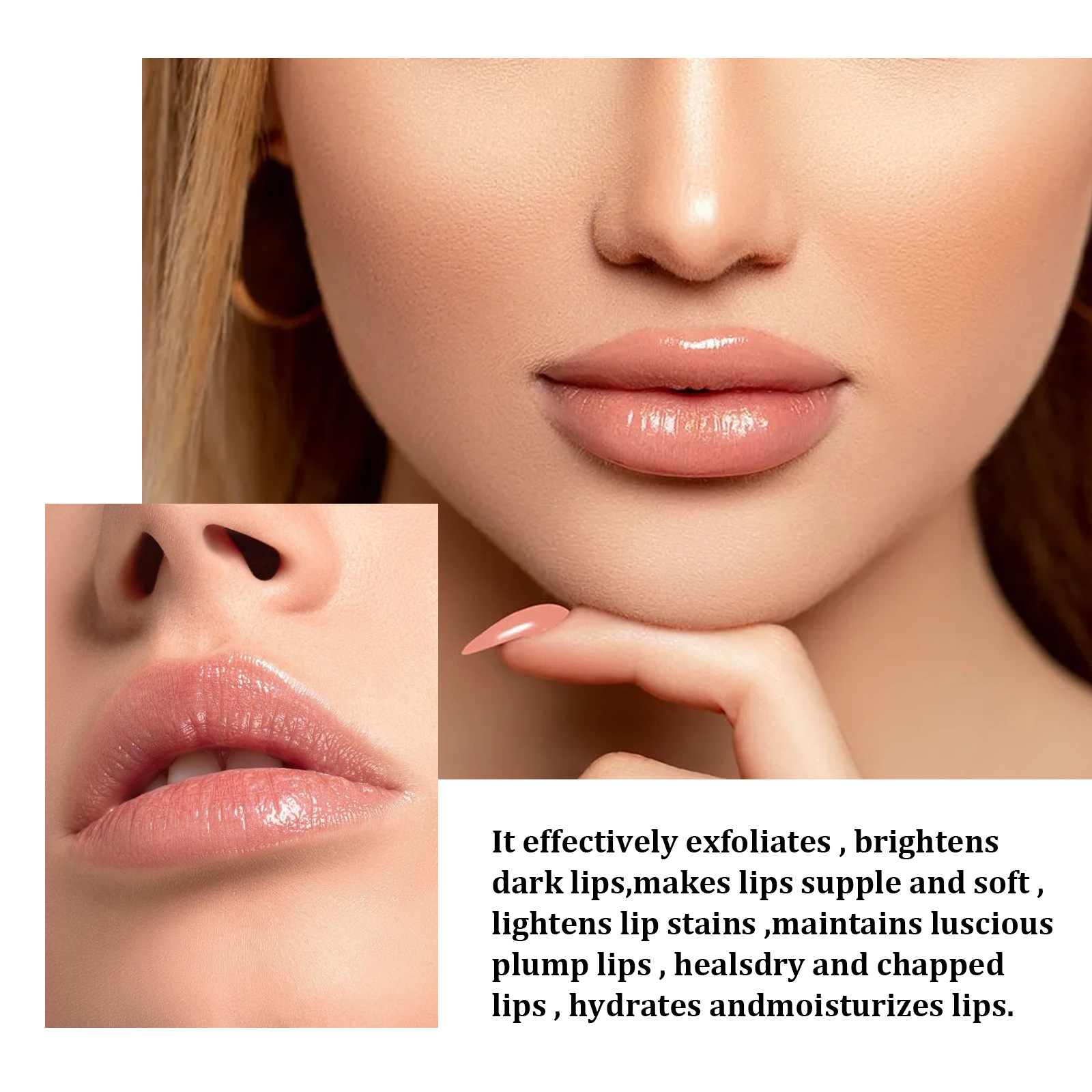 La Crema Labbra Lucidante riduce la melanina nelle rughe delle labbra, nella pelle morta, idrata le labbra e le labbra tenere 2024_voghion.com