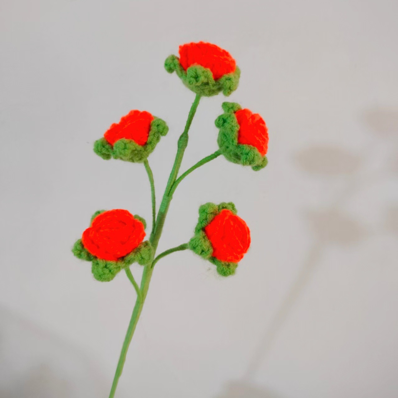 5송이 버블 로즈 ~ 오렌지 레드