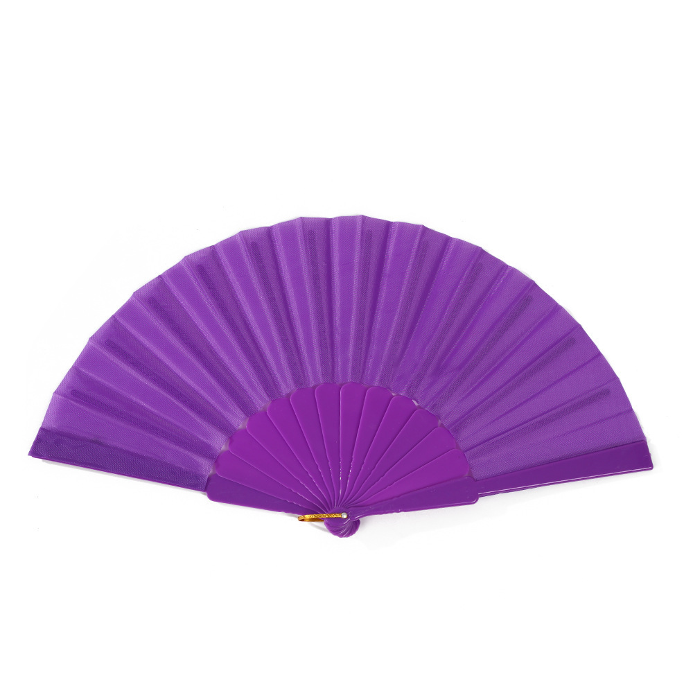 Fabricante Tai Chi Kung Fu Fan Plaza Artes marciales Performance Ventilador plegable de plástico Ventilador de viento chino rojo