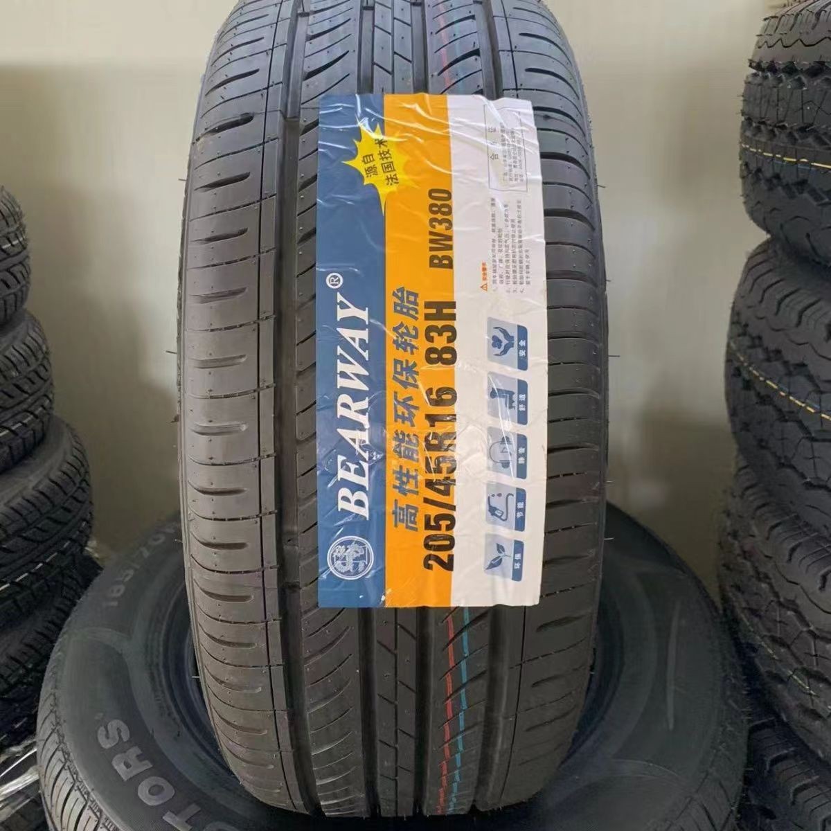 百威轮胎205/45R16 83H 适配POLO起亚K2飞度嘉年华改装205/45ZR16