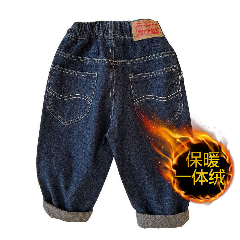 Hombres y niñas 2026 ropa de primavera y otoño pantalones infantiles de moda bebés nuevos pantalones vaqueros de estilo occidental pantalones de moda largos sueltos casuales image 7