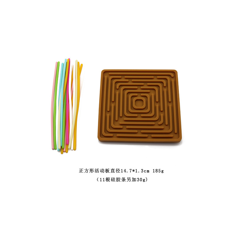 정사각형 - 갈색(실리콘 스트립 12개 포함)