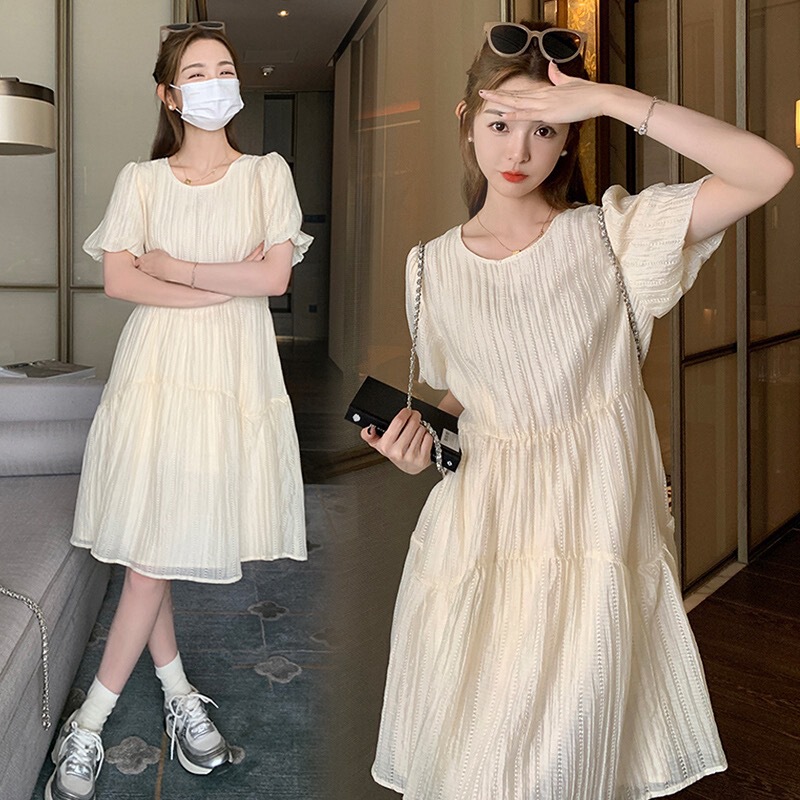 Breastfeeding Dress, Summer Sweet Textured High-Waisted Princess Dress, Hot Mom Style for Going Out, Postpartum Slimming Nursing Clothes Breastfeeding Dress, Summer Sweet Textured High-Waisted Princess Dress, Hot Mom Style for Going Out, Postpartum Slimming Nursing Clothes
