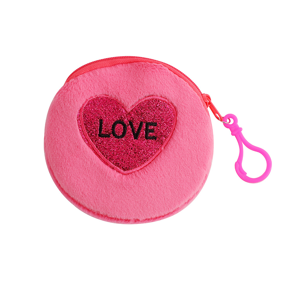 Women's Heart Shape Plush Zipper Wallets display picture 10