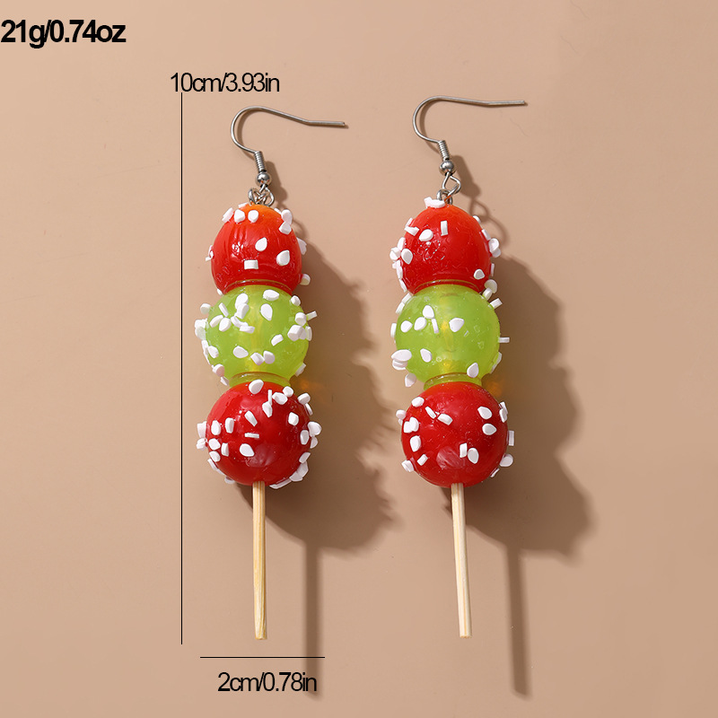 1 Pair Cute Sugar Gourd Carrot Strawberry Plastic Ear Hook display picture 2