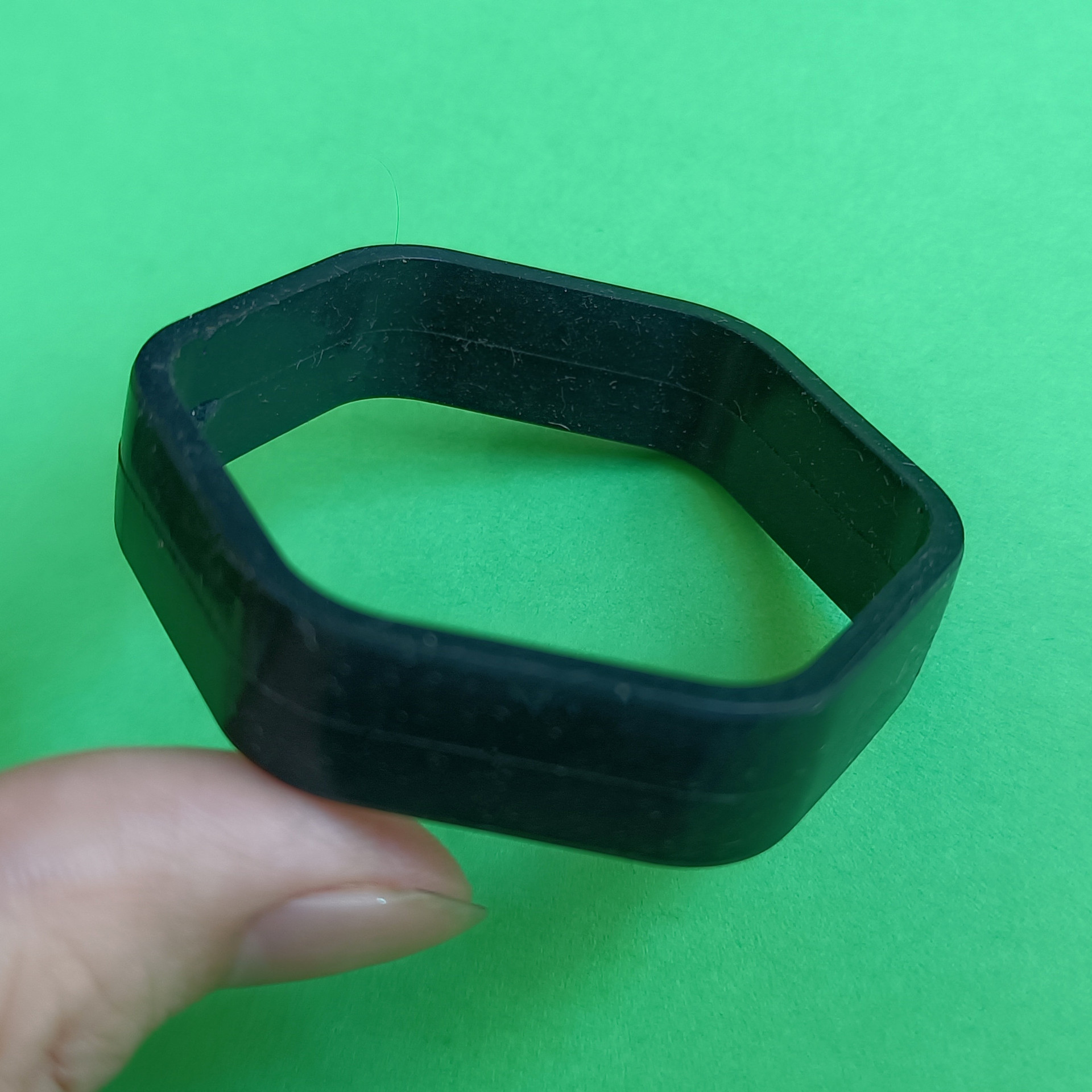 塑料手拧旋钮防滑硅胶套 亮面硅胶圈六边形硅胶护套 电位器旋钮帽