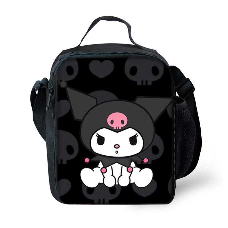 Мультяшная сумка Sanrio Kuromi, ланч-сумка Kuromi из оксфордской ткани, сумка через плечо с термоизоляцией