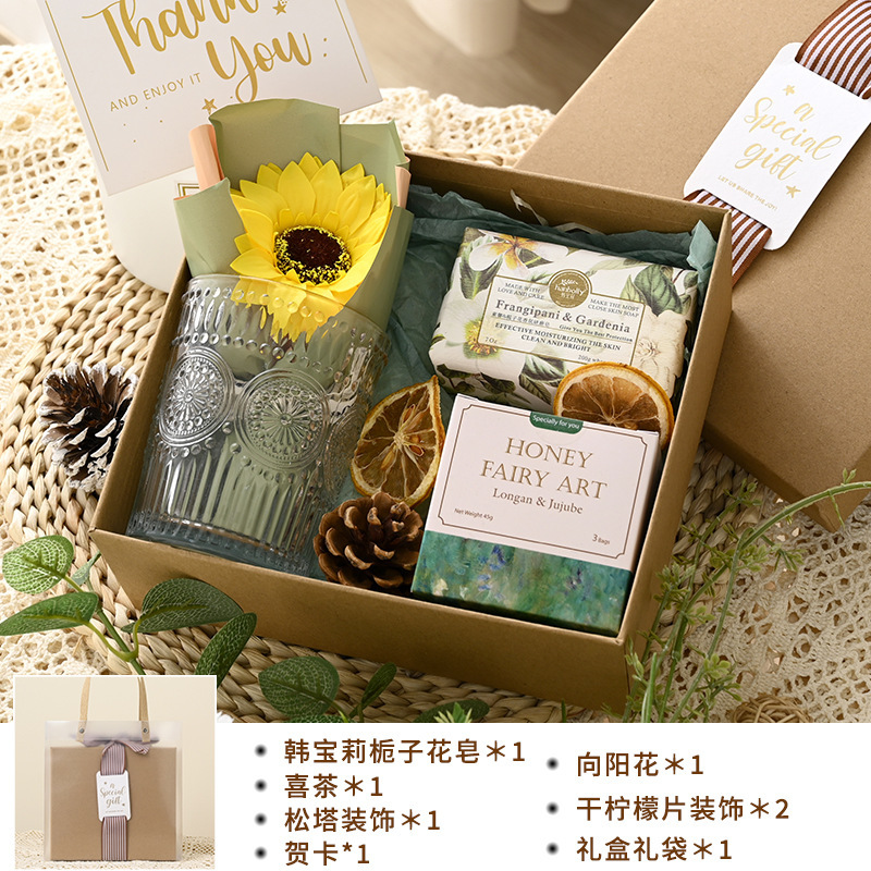 비누 + 시앙양 꽃 + 차 + 레몬_2 + 인사말 카드