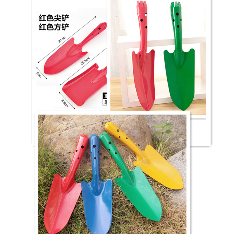 Pala pequeña herramientas de jardinería para niños plantación de pala de tres piezas traje de excavación pala de juguete de playa plantación de pala de flores