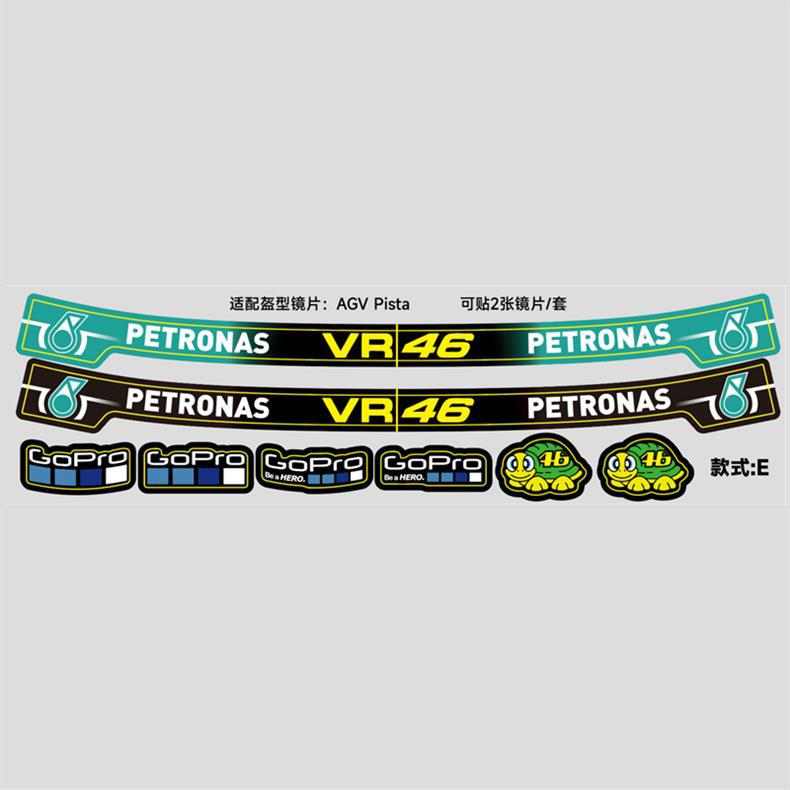 AGV Pista Helmet Visor Sticker Waterproof Motorcycle GP46 Rossi Decal