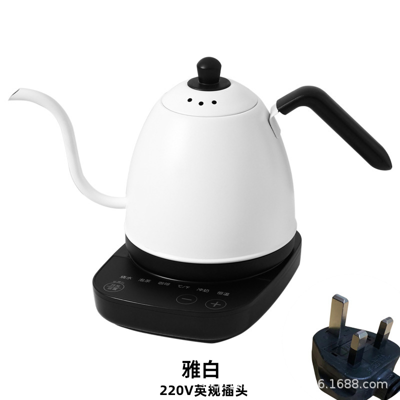 温度制御コーヒーポットステンレス鋼電気ケトル 304 ケトルインテリジェント恒温スワンネックロングノズル新スタイル|undefined