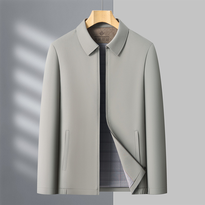 Middle-Aged Dad Lapel Jacket Men's Autumn New Versatile Business Casual Jacket Jacket