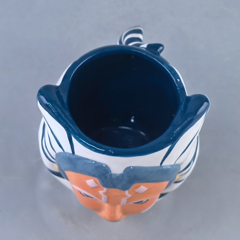 Muñeca de cerámica creativa de animación taza de regalo de cumpleaños avatar de personaje taza de agua de oficina 3D taza de café pintada a mano