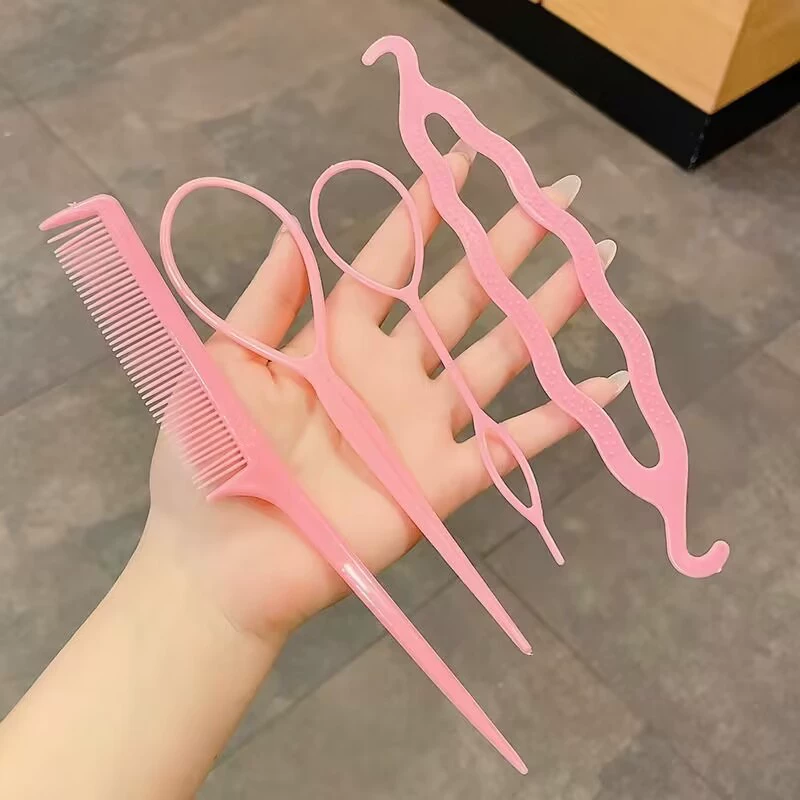 Editing artifact, hair tie hair, hair, hair, needle, small girl tie the braid lazy editor headwear set