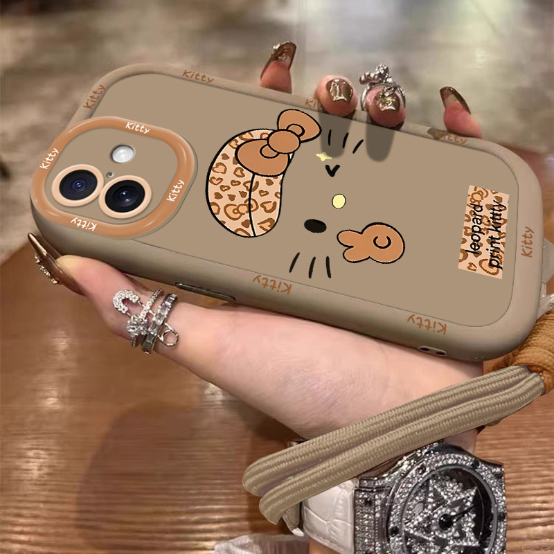 Hat Biye Kt Cat Apple 16 Mobile Phone Case Suitable for Iphone15 All-Inclusive 13Promax Anti-Fall 14/XS/11