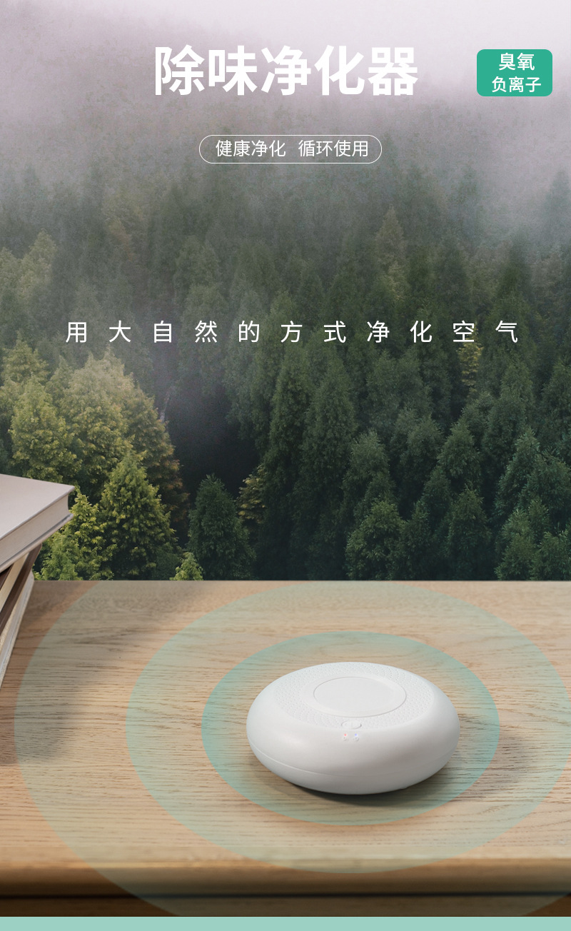 Car Air Purifier Household Indoor Ozone Negative Ion Anti-odor Cross-border Gift Small Purifier