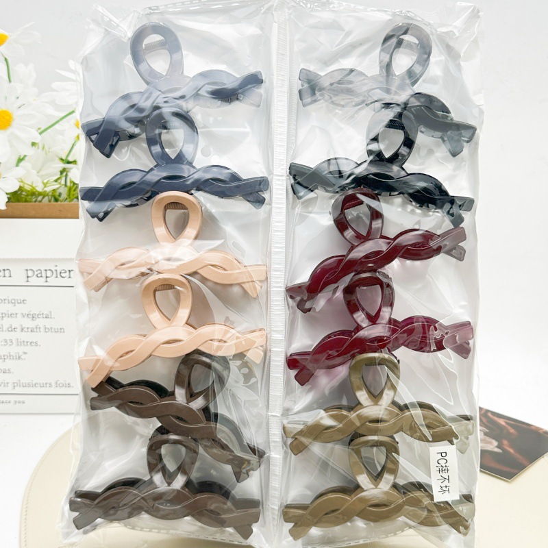 Pinza de pelo grande de plástico con diseño de PC, color té con leche, para mujer, estilo coreano, versión coreana, accesorios de tienda de dos yuanes. image 24