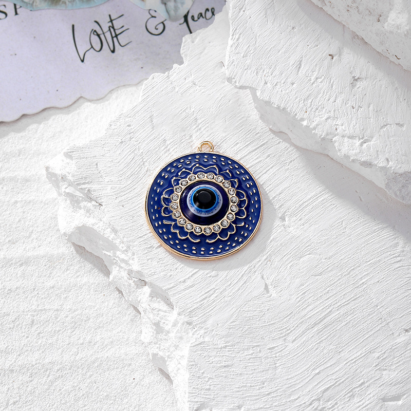 Alloy Material 10 PCS/Package 19 * 24mm Alloy Devil's Eye Polished Pendant DIY Jewelry Accessories