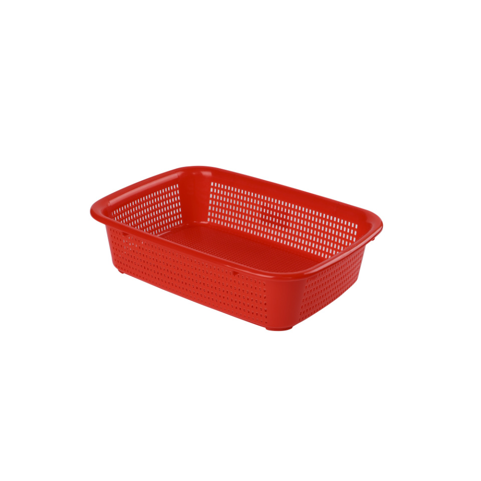 Cesta de drenaje Cesta de plástico engrosada Tamiz de arroz doméstico Cesta de frutas y verduras Cesta de almacenamiento rectangular Cesta de clasificación exprés Tamiz cuadrado