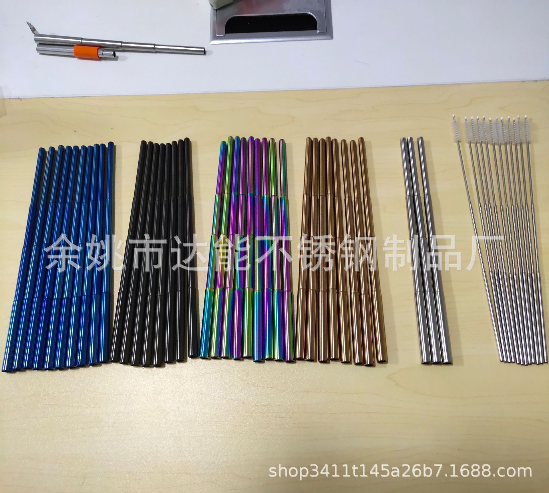 四节304不锈钢伸缩吸管 内车件精密配合伸缩  提供PVD镀色