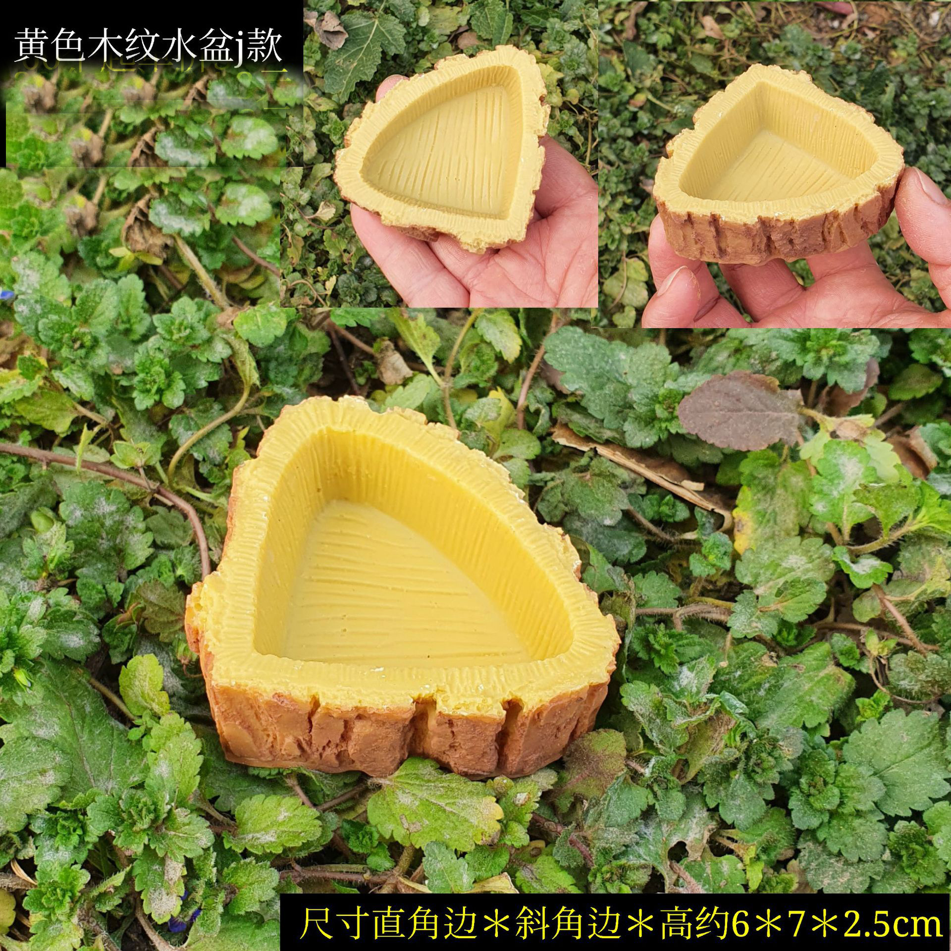 Crawler caja de comida tazón de fuente de bebida plato de tortuga lagarto serpiente y otros reptiles alimentador artesanías de resina