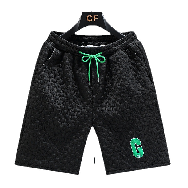 Short d'été pour couple, grand short tendance, pantalon de plage en soie glacée pour hommes, capris tricoté respirant, nouvelle collection 2023_voghion.com