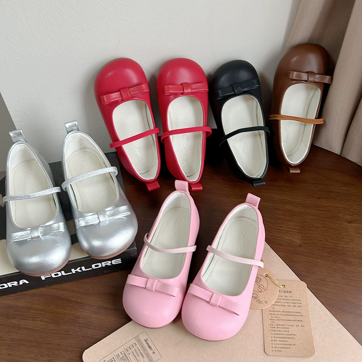 2024 весна и осень новая девушка обувь принцессы на мягкой подошве с резинкой