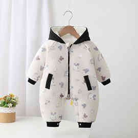 婴儿衣服冬季加厚新款女宝宝衣服新年锦鲤棉服新生儿衣服婴儿服装