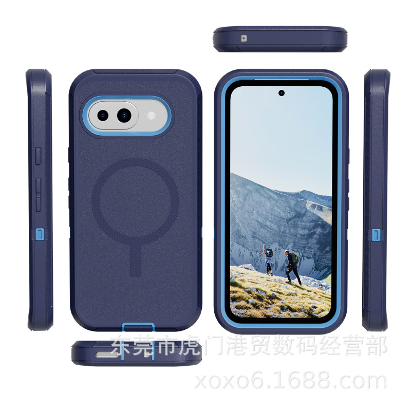 Google pixel9 A 磁気 3 耐性携帯電話保護カバー Magsafe 落下防止携帯電話ケースに適した新しいモデル|undefined