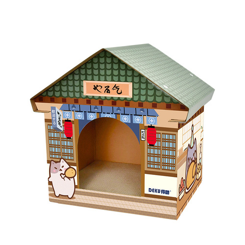 Deku DIY house indoor supplies scratcher corrugated paper spire cat nest cat house matching cat scratching board