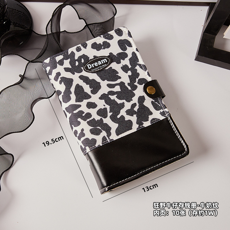 Xiaoxiangfeng A6 hojas sueltas, dinero en efectivo, libro de cuentas para niñas de alto valor, nueva billetera de tela de gran capacidad