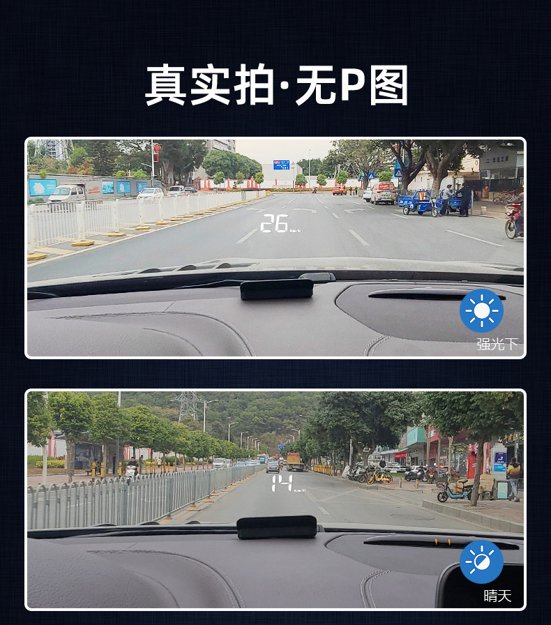 Cross-Border M3 Head-Up Display Hud Car Universal Modified Portable Obd High-Definition Car Display Manufacturer