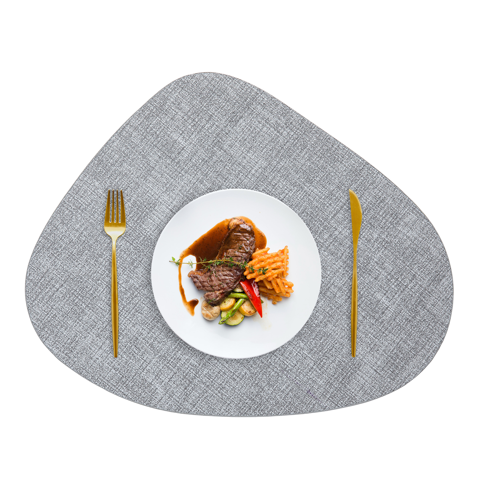 Manteles Individuales japoneses transfronterizos de tela en forma de gota, tapetes para platos impermeables y a prueba de aceite, tapetes aislantes para mesa, alfombrillas aislantes de pu para el hogar