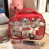 Косметичка Cute Kitty Hello Kitty из ПВХ, большая вместительная водонепроницаемая сумка для косметики, дорожная сумка для туалетных принадлежностей