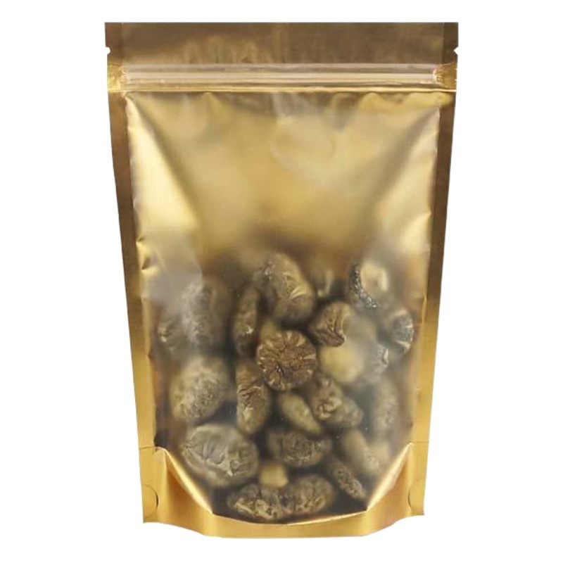 En stock de aluminio mate oro interior Yin y Yang auto-Soporte cremallera bolsa translúcido ziplock bolsa de cremallera mate bolsa de arroz