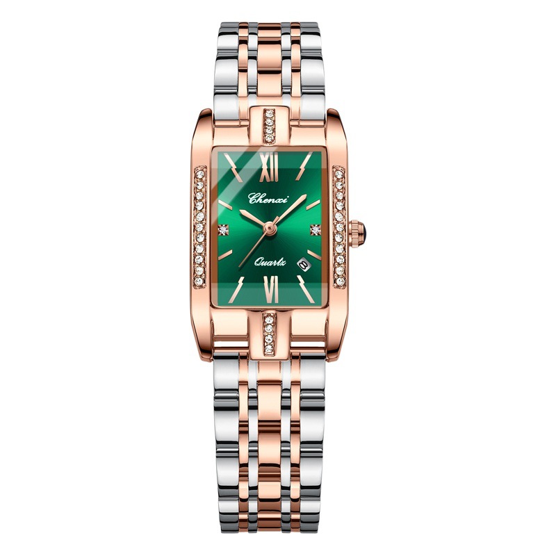 CHENGXI Chenxi 315 reloj de cuarzo cuadrado de moda para mujer impermeable creativo correa de acero moda Cross-Border Watch