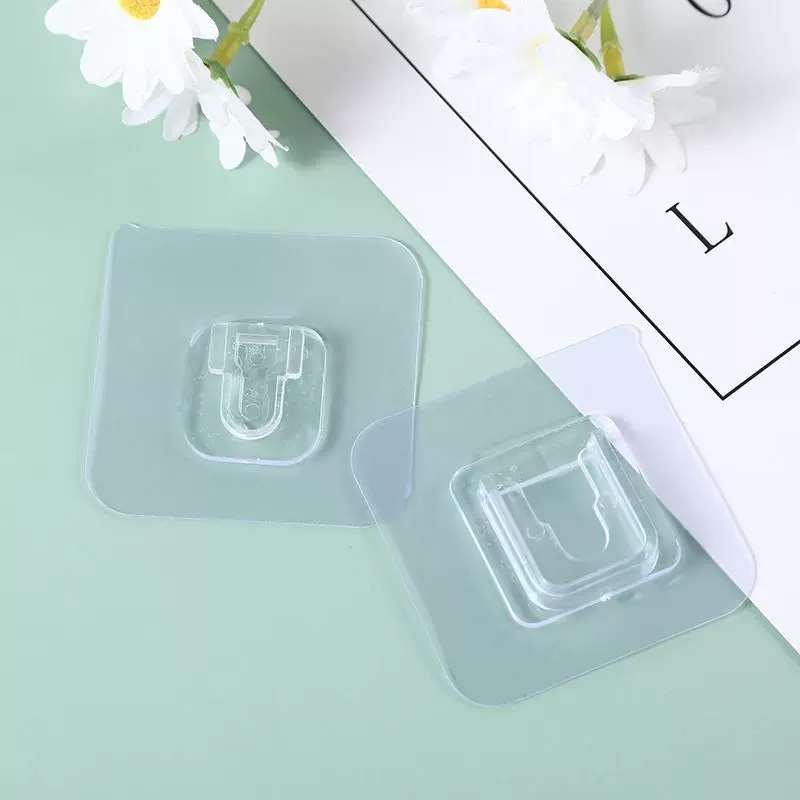 Gancho adhesivo fuerte para colgar en la pared rodamiento de pared transparente gancho sin costuras Gancho de pared sin punzonado gancho de pasta