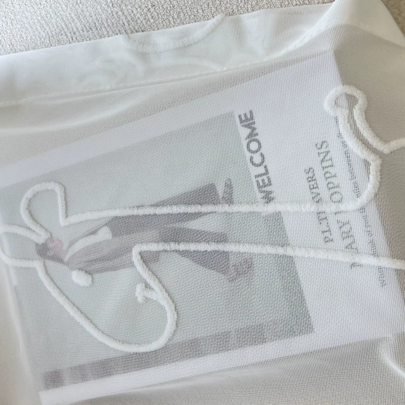 Children's three dimensional white curtain, cartoon cloth, 3D