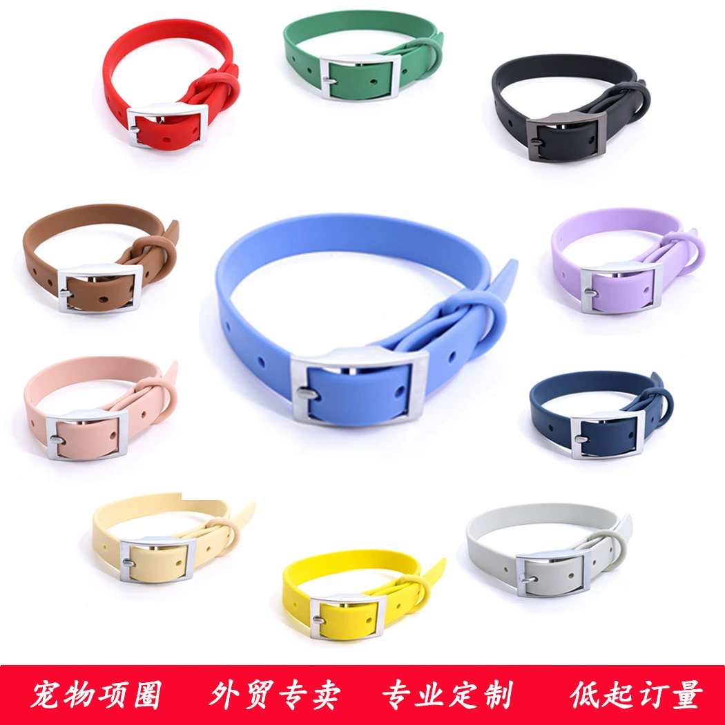 Весна и лето трансграничный новый ошейник для домашних животных цвет Макарон водонепроницаемый противообрастающий пластик ПВХ простой завод в наличии