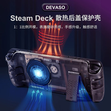 DEVASO Steam Deck散热后盖改装透明后壳Steam Deck替换壳套配件