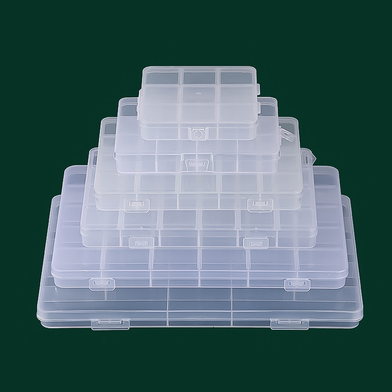 Transparent plastic box card slot fixed pp box desktop storage box toy nail art packaging box jewelry packaging box Transparent plastic box card slot fixed pp box desktop storage box toy nail art packaging box jewelry packaging box
