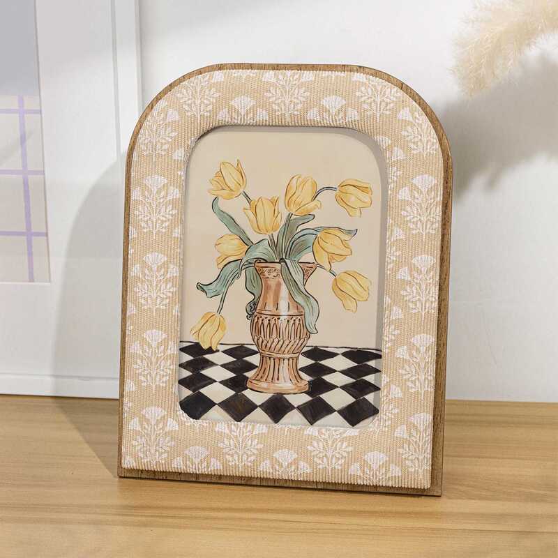 Custom Velvet Arch-Shaped Photo Frame Light Luxury Creative Photo Frame Display Photo Ornament Hollow Photo Frame Cross-Border Trade