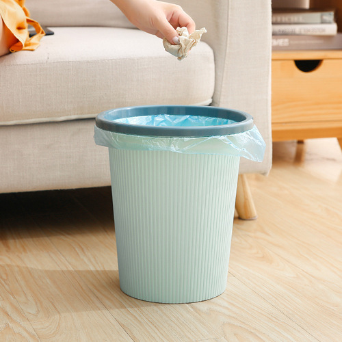 Creative and simple plastic ring trash can household lidless kitchen trash can large garbage basket classification trash can
