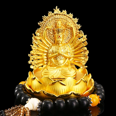 wholesale one-piece delivery, Car ornaments - law-on-thousand-hand-guanyin-black-buddha-beads