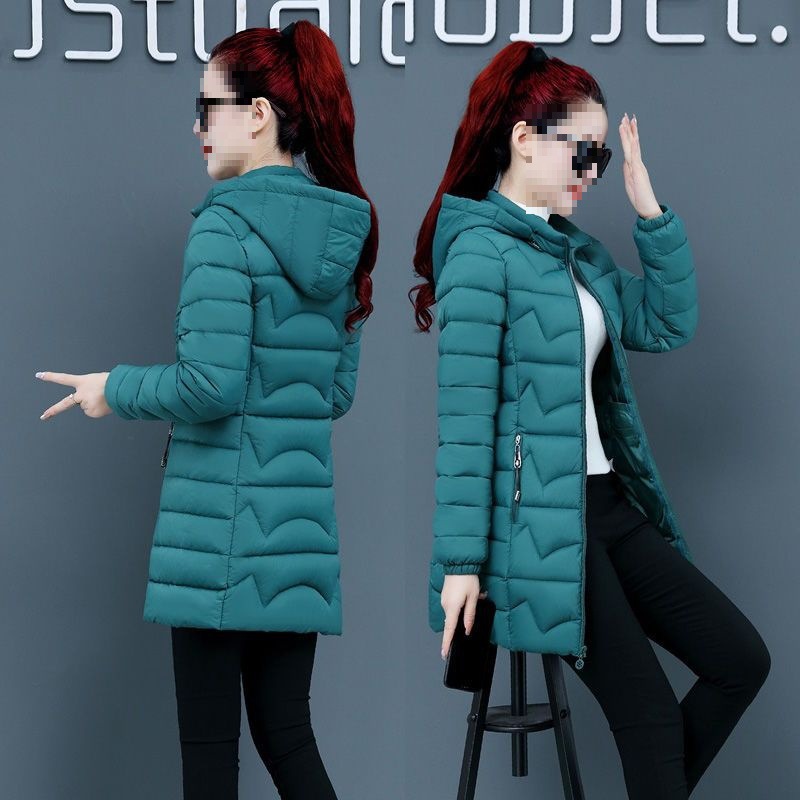 棉服女新款冬季中长款洋气显瘦中年大码棉袄加厚修身棉衣外套