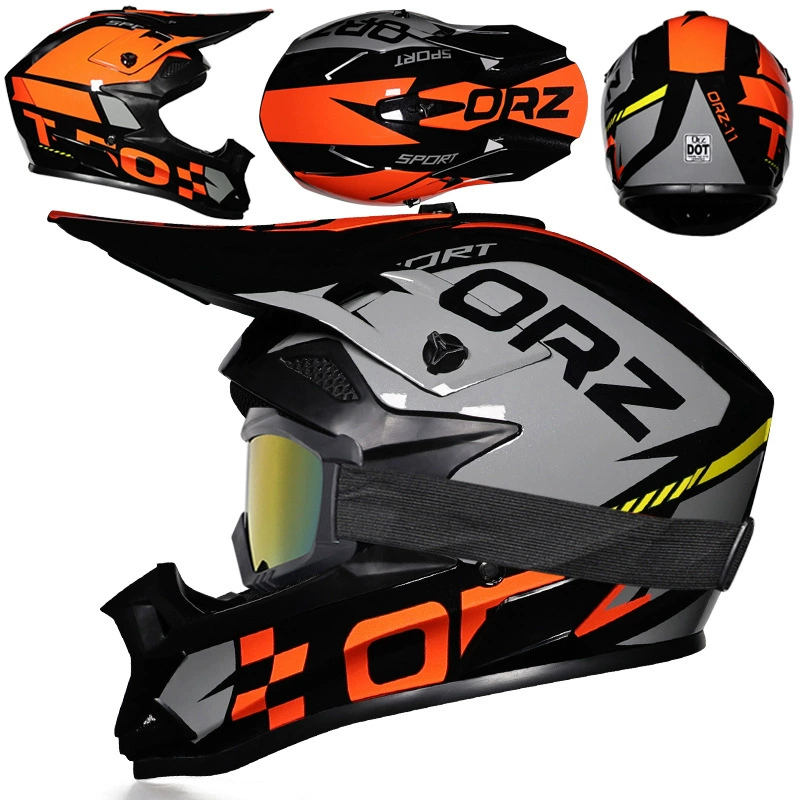 (Cross-border trading), off-road helmet for men and women, mountain breathable racing car, 3 piece set